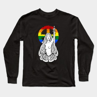 Lesbian pride lady of the lake gay lgbt Long Sleeve T-Shirt